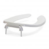 Bemis 1955SSCT (White) Commerical Plastic Elongated Toilet Seat w/ Self-Sustaining Check Hinges, Heavy-Duty Bemis